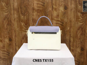 Túi xách da bê nữ màu kem CNES TX155 003