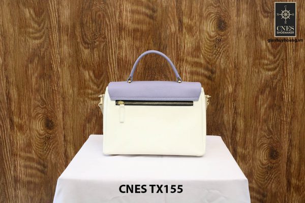 Túi xách da bê nữ màu kem CNES TX155 003