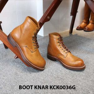 [Outlet size 41] Giày Boot cổ cao buộc dây Knar KCK0036G 005