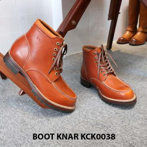[Outlet size 42] Giày Boot buộc dây Knar KCK0038 005