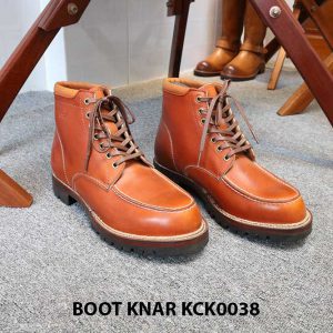 [Outlet size 42] Giày Boot buộc dây Knar KCK0038 001