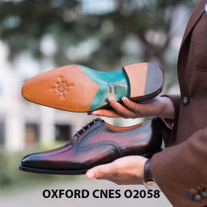 Giày da bê pháp cho nam Oxford CNES O2058 013