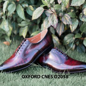 Giày da bê pháp cho nam Oxford CNES O2058 006