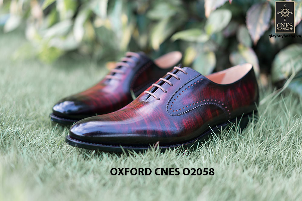 Giày da bê pháp cho nam Oxford CNES O2058 004