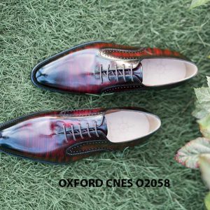 Giày da bê pháp cho nam Oxford CNES O2058 002