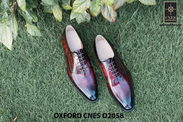 Giày da bê pháp cho nam Oxford CNES O2058 001