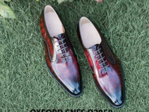 Giày da bê pháp cho nam Oxford CNES O2058 001