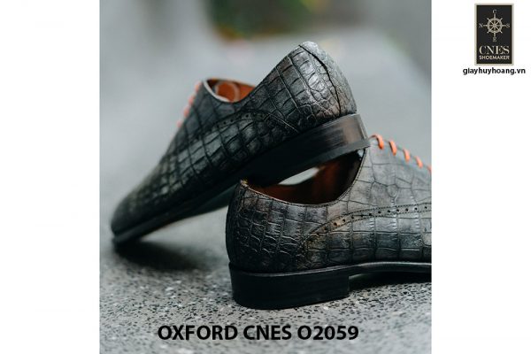 Giày tây nam da bò vân cá sấu Oxford CNES O2059 004