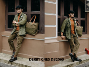 Giày tây nam da bê ý Derby CNES DB2065 005