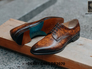 Giày da nam đánh Patina Derby CNES DB2070 003