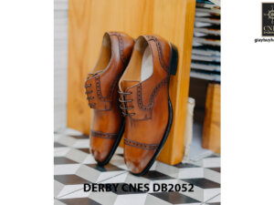 Giày da nam mũi vuông Captoe Derby CNES DB2052 005