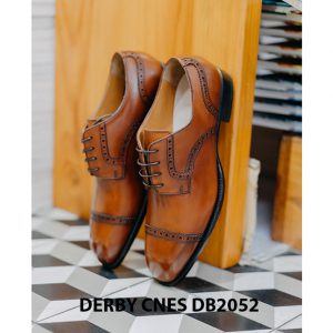 Giày da nam mũi vuông Captoe Derby CNES DB2052 005