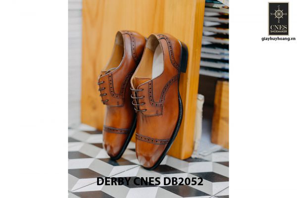 Giày da nam mũi vuông Captoe Derby CNES DB2052 005