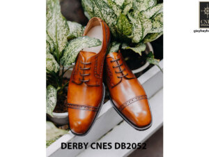 Giày da nam mũi vuông Captoe Derby CNES DB2052 002