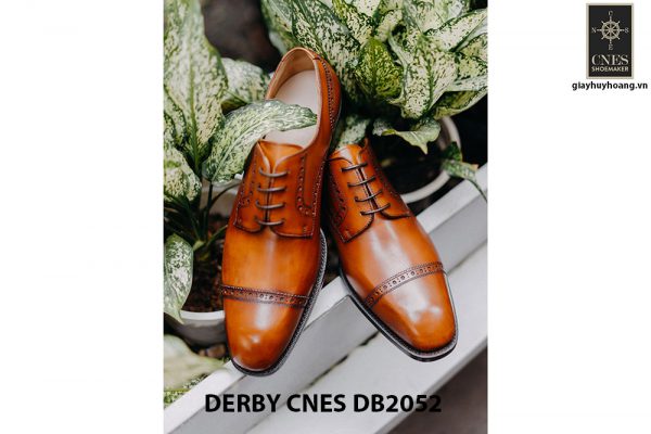 Giày da nam mũi vuông Captoe Derby CNES DB2052 002