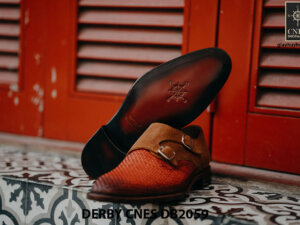 Giày tây nam da đan Derby CNES DB2059 004