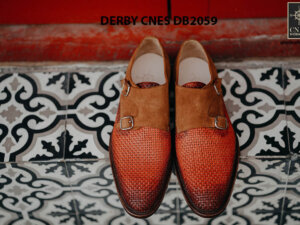 Giày tây nam da đan Derby CNES DB2059 001