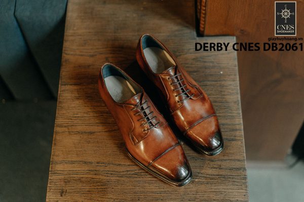 Giày tây Derby nam đánh patina CNES DB2061 001