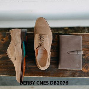 Giày da nam da lộn không nhăn Derby CNES DB2076 006