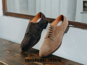 Giày da nam da lộn không nhăn Derby CNES DB2076 004