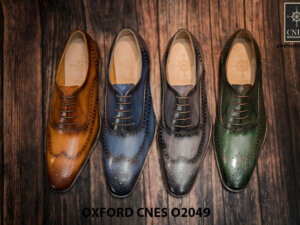 Giày tây nam hoạ tiết Wingtip Oxford CNES O2049 001