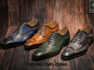 Giày tây nam hoạ tiết Wingtip Oxford CNES O2049 012
