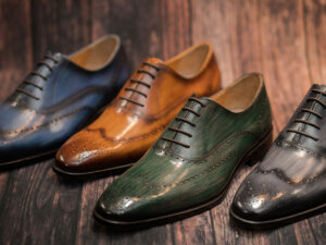 Giày tây nam hoạ tiết Wingtip Oxford CNES O2049 012