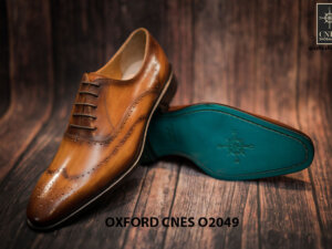 Giày tây nam hoạ tiết Wingtip Oxford CNES O2049 009