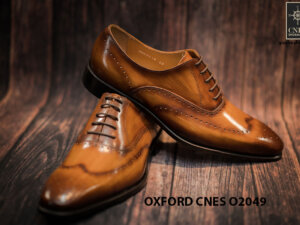 Giày tây nam hoạ tiết Wingtip Oxford CNES O2049 008