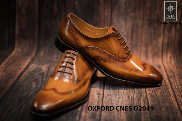 Giày tây nam hoạ tiết Wingtip Oxford CNES O2049 008