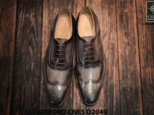 Giày tây nam hoạ tiết Wingtip Oxford CNES O2049 007