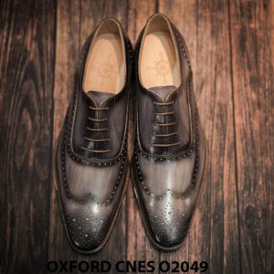 Giày tây nam hoạ tiết Wingtip Oxford CNES O2049 007