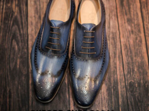 Giày tây nam hoạ tiết Wingtip Oxford CNES O2049 003