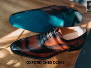 Giày tây nam hoạ tiết Wingtip Oxford CNES O2049 002