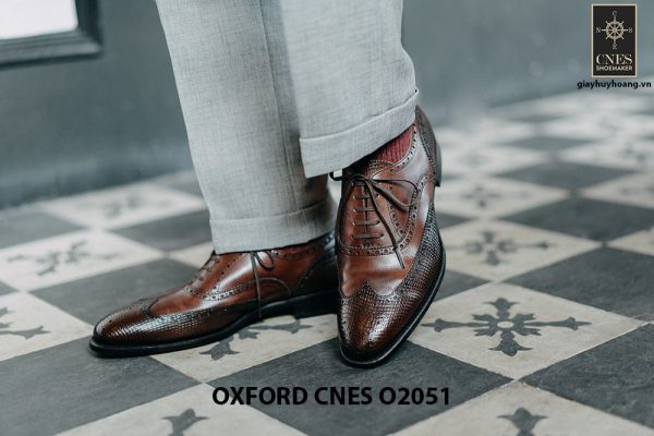 Giày da nam độc đáo Oxford CNES O2051 001