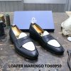[Outlet Size 46] Giày lười nam đen trắng Marengo TD60950 001