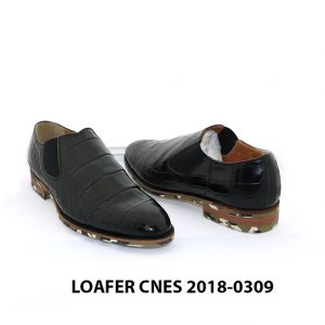 [Outlet] Giày lười nam vân cá sấu Loafer Cnes 0309 004