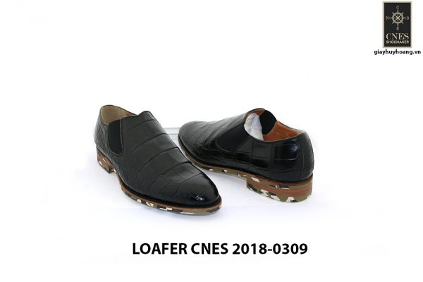[Outlet] Giày lười nam vân cá sấu Loafer Cnes 0309 004