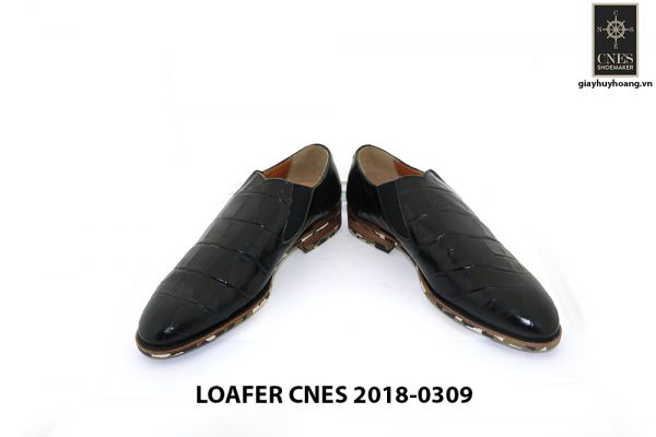 [Outlet] Giày lười nam vân cá sấu Loafer Cnes 0309 003