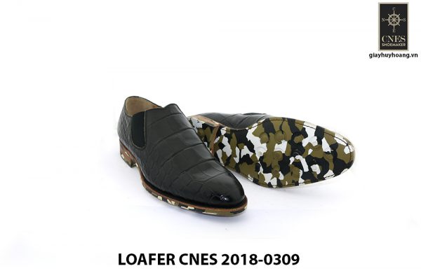 [Outlet] Giày lười nam vân cá sấu Loafer Cnes 0309 002