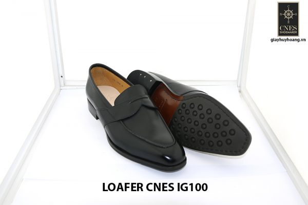 [Outlet size 42] Giày lười nam màu đen loafer Cnes IG100 003