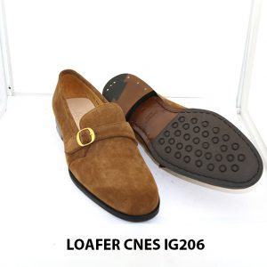 [Outlet Size 41] Giày lười nam da lộn 1 quai Loafer Cnes IG206 003