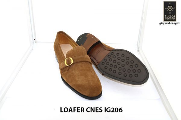 [Outlet Size 41] Giày lười nam da lộn 1 quai Loafer Cnes IG206 003
