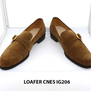 [Outlet Size 41] Giày lười nam da lộn 1 quai Loafer Cnes IG206 002