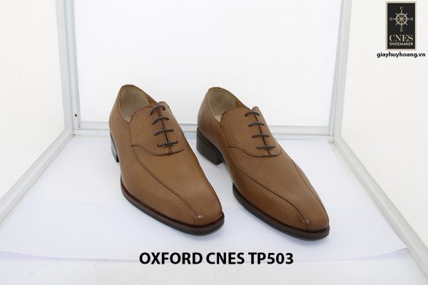 [Outlet size 43] Giày da nam da hột cao cấp Oxford Cnes TP503 001