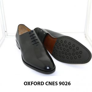 [Outlet Size 43] Giày tây nam đen wholecut Oxford Cnes 9026 003