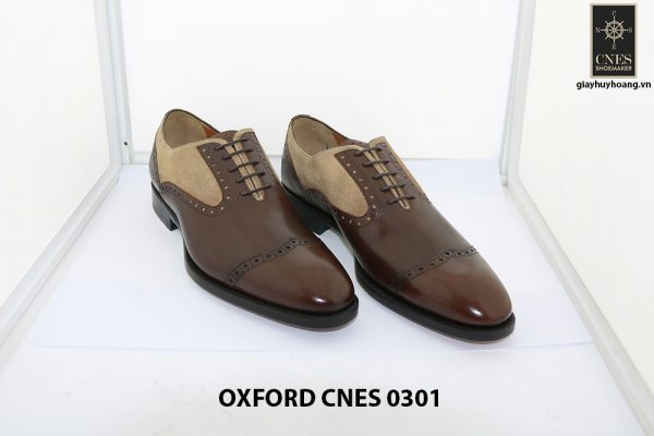 Giày tây nam phối da lộn Oxford Cnes 0301 004