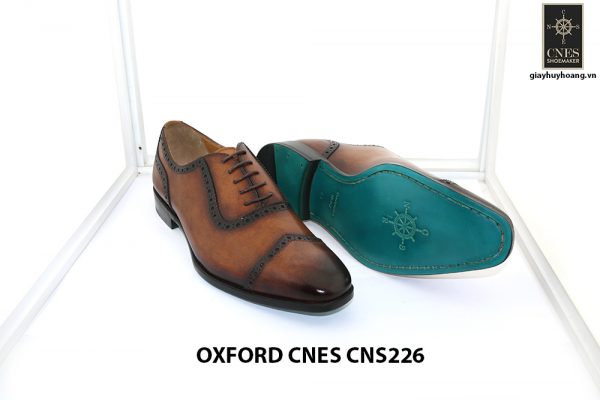Giày tây nam đánh patina Oxford Cnes CNS226 003