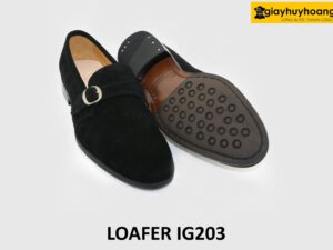 [Size 38+39+40] Giày lười nam da lộn màu đen Loafer IG203 003