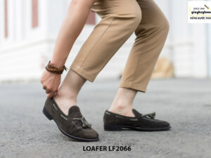 Giày lười nam da lộn phong cách Tassel Loafer LF2066 006